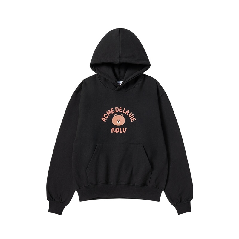 [K] ADLV BLACK BEAR DOLL SWEATSHIT, 26SS-TP-HD-CO-HLF-BLK (KAV91)