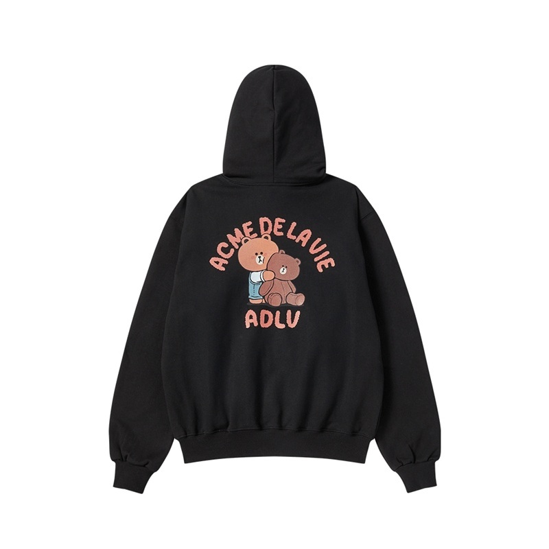 [K] ADLV BLACK BEAR DOLL SWEATSHIT, 26SS-TP-HD-CO-HLF-BLK (KAV91)