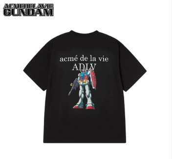 [K] ADLV BLACK MOBILE SUIT GUNDAM BASIC LOGO TEE, 25FW-TP-SS-CO-GDB-BLK (KAV256)