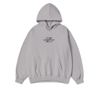 [K] ADLV LIGHT GRAY MOBILE SUIT Z GUNDAM MOBILE SUIT HOODIE, 25FW-TP-HD-CO-GDM-LGR (KAV254)