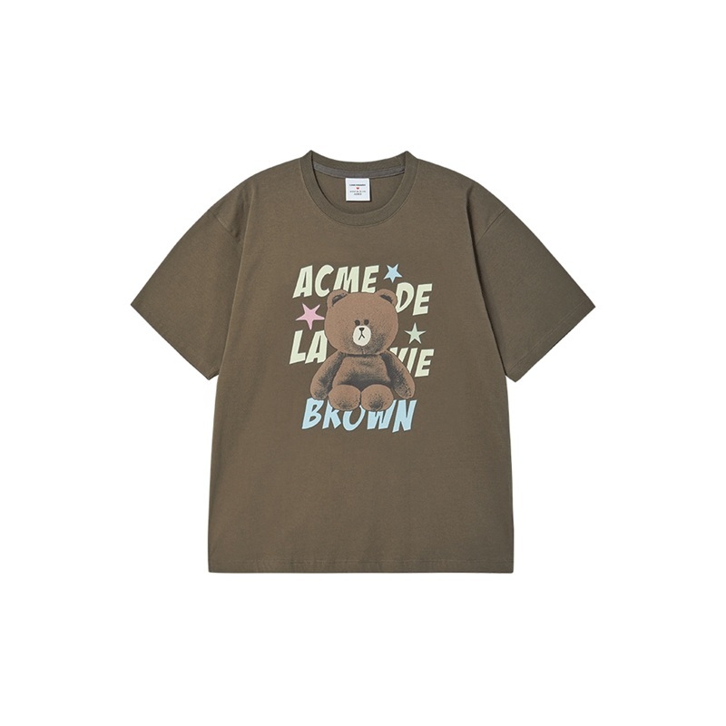 [K] ADLV COCOA LINE FRIENDS BROWN STAR SHORT SLEEVE T-SHIRT, 26SS-TP-SS-CO-LFB-CCA (KAV99)