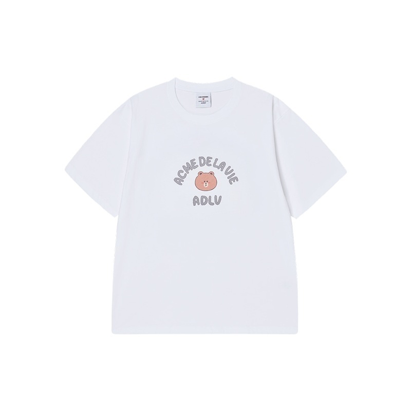 [K] ADLV WHITE BASIC LOGO T-SHIRT, 26SS-TP-SS-CO-DLF-WHT (KAV101)