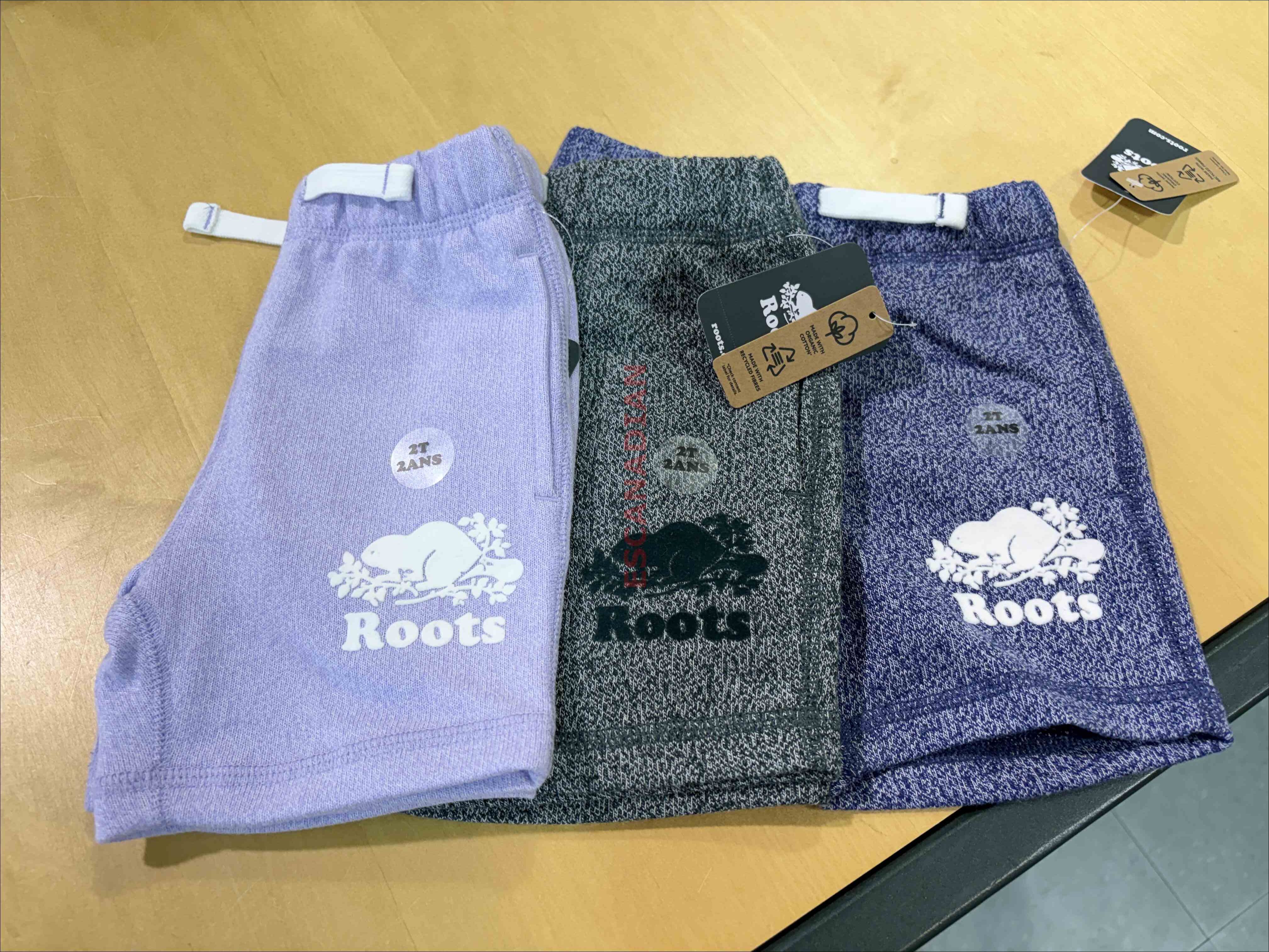 ROOTS 小童/Baby 有機棉 經典款 海狸 棉短褲 (3色)