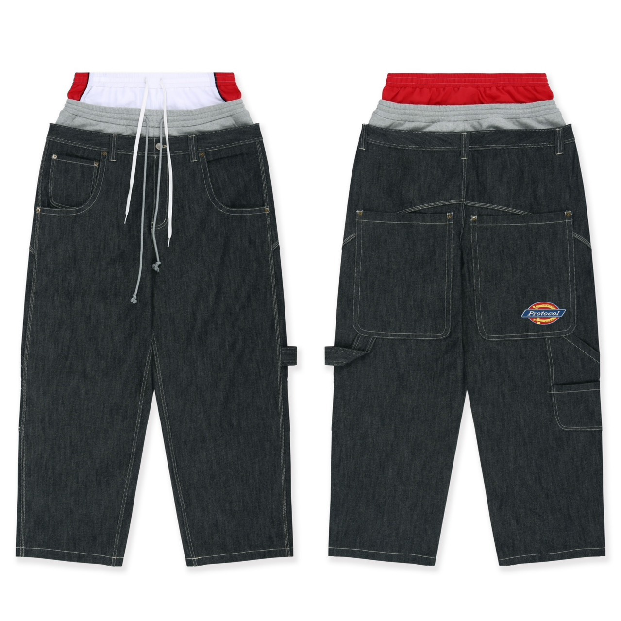 Protocol Index 3 Layered Denim Pants - Indigo Blue 三層牛