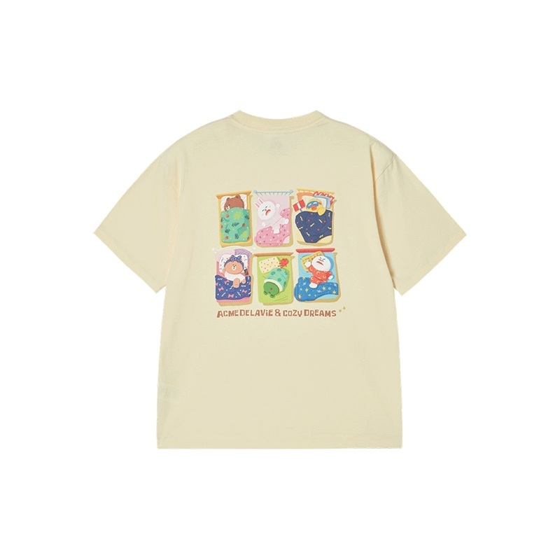 [K] ADLV LIGHT YELLOW SLEEPING LINE FRIENDS, 26SS-TP-SS-CO-SLF-LYW (KAV104)