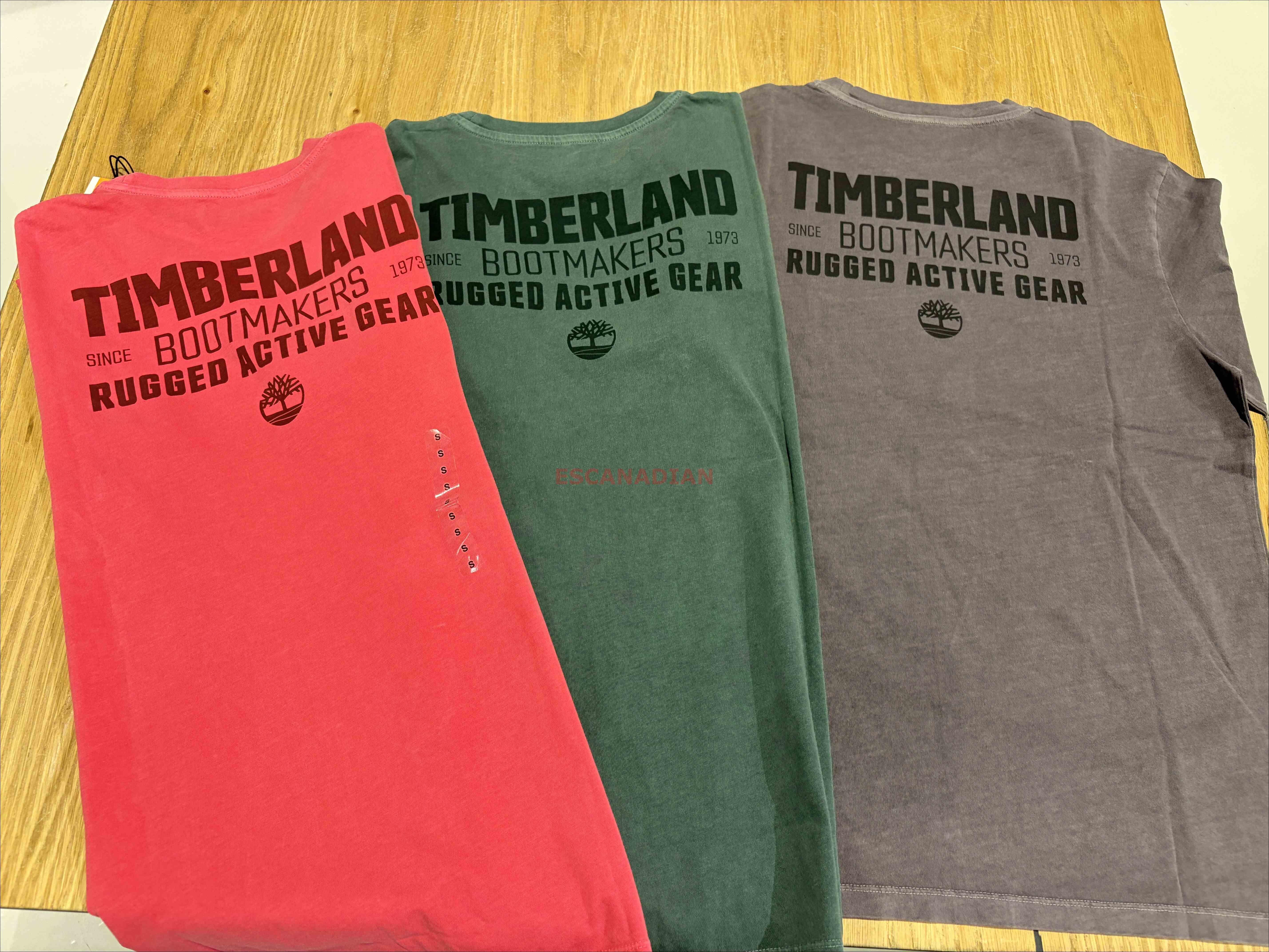 Timberland 大人 字樣設計 正反圖案 短TEE (3色)