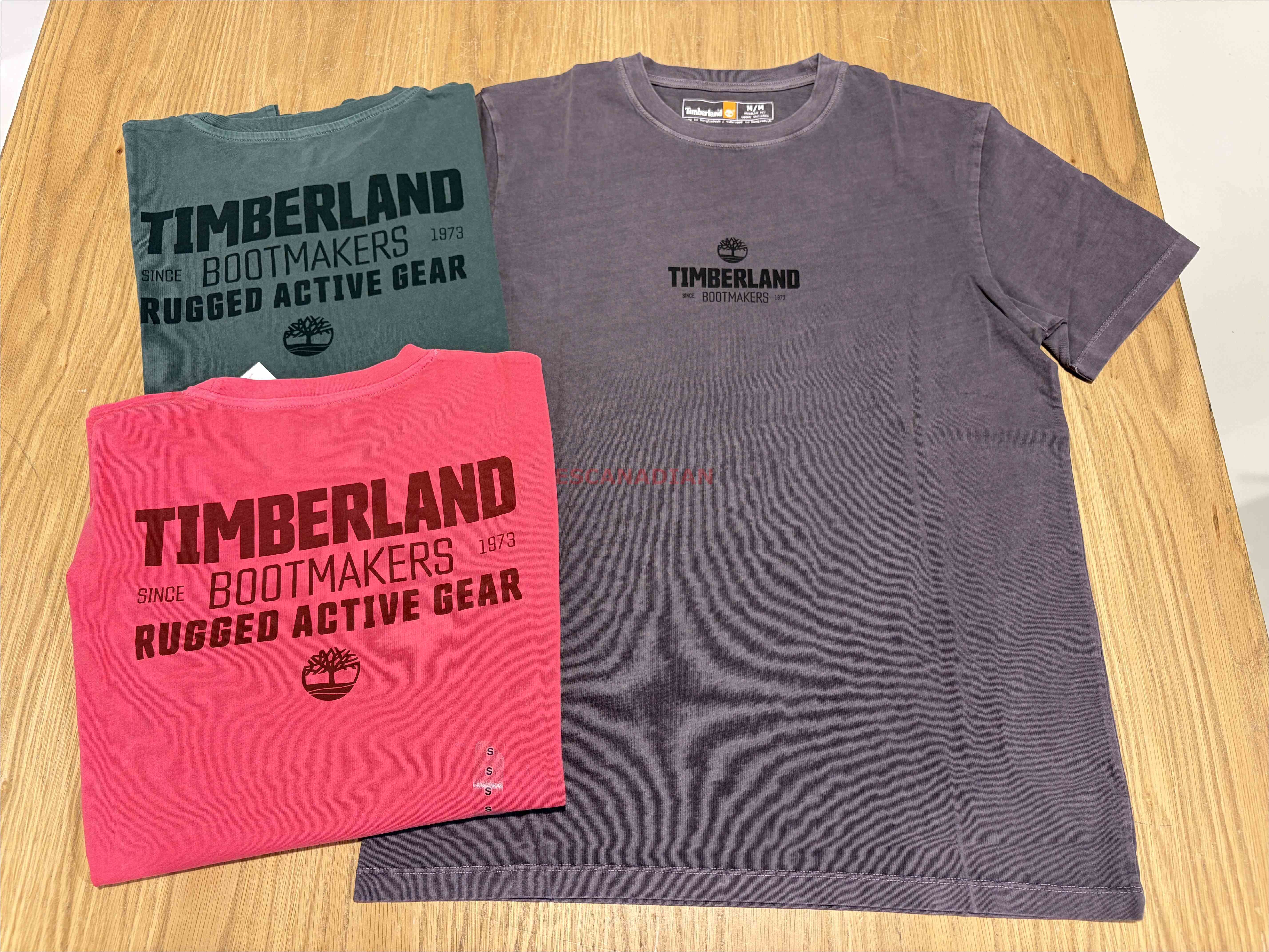 Timberland 大人 字樣設計 正反圖案 短TEE (3色)