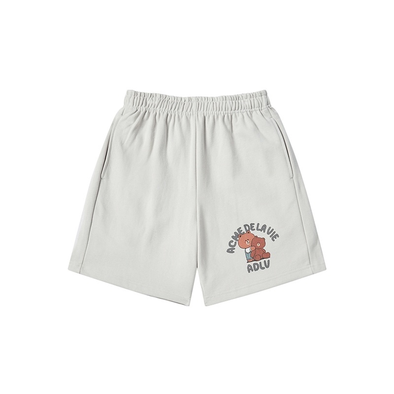 [K] ADLV LIGHT GRAY BEAR DOLL HUG BROWN LINE FRIENDS LOGO SHORT, 26SS-BT-SP-CO-LFS-LGR (KAV107)