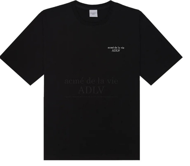 [K] ADLV BLACK BASIC SHORT SLEEVE T-SHIRT, 24RP-TP-SS-LG-BSO-BLK (KAV112)