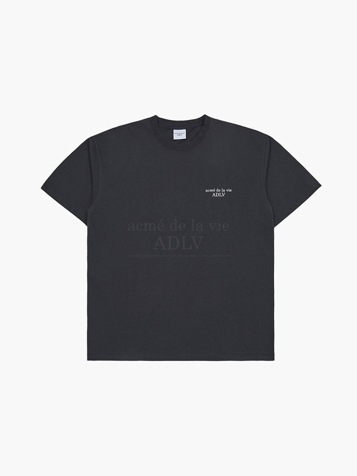 [K] ADLV CHARCOAL BASIC LOGO SEASON2 SHORT SLEEVE T-SHIRT, 24RP-TP-SS-LG-BST-CHA (KAV115)