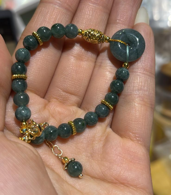 260315 - E78 危料且末藍A貨翡翠平安扣手鏈