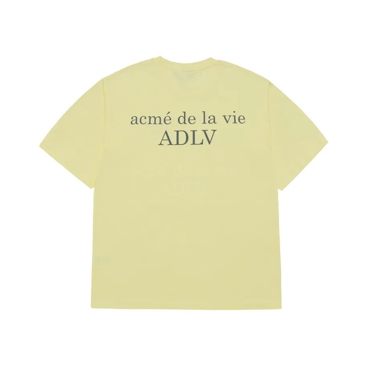 [K] ADLV LIGHT YELLOW BASIC LOGO SEASON 3 SHORT SLEEVE T-SHIRT, 24FW-TP-SS-LG-BSR-LYW (KAV124)