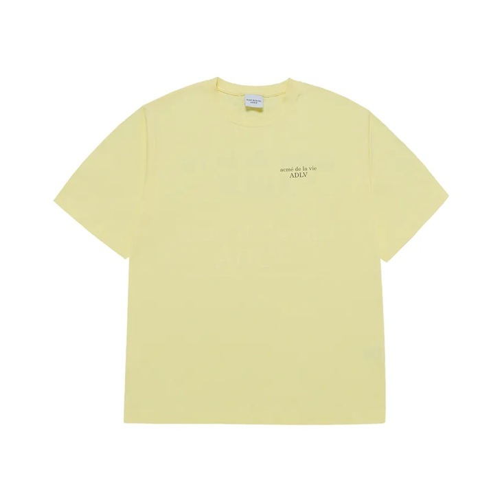 [K] ADLV LIGHT YELLOW BASIC LOGO SEASON 3 SHORT SLEEVE T-SHIRT, 24FW-TP-SS-LG-BSR-LYW (KAV124)
