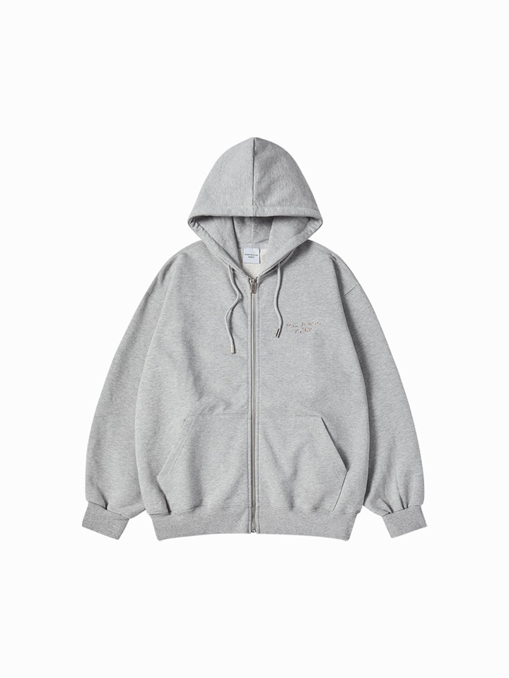 [K] ADLV MELANGE LOGO ZIP UP SWEAT HOODIE, 26SS-TP-ZP-LG-MTZ-MEL (KAV131)