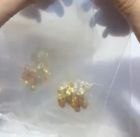 260315 - E83 緬甸黃玉富貴花純銀耳環1對