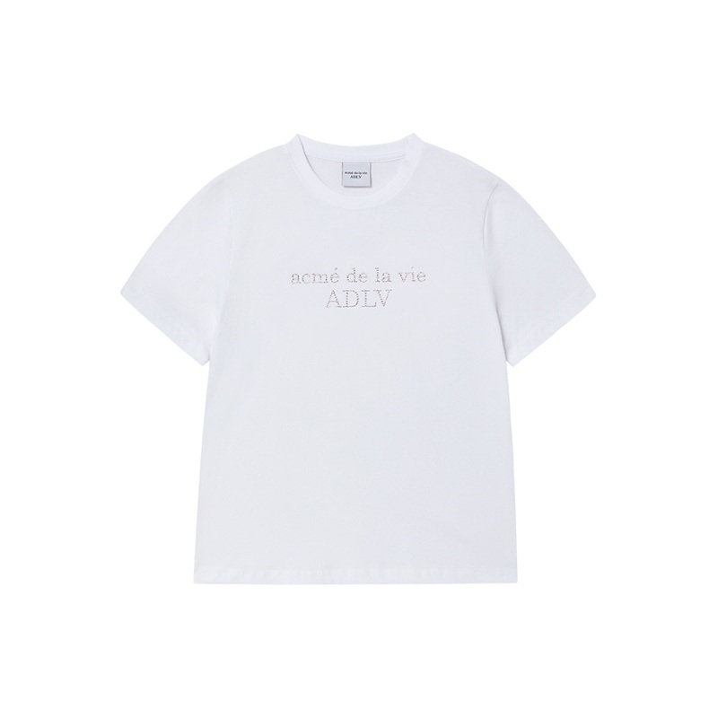 [K] ADLV WHITE CUBIC BASIC LOGO TSHIRT, 25FW-TP-SS-LG-WCB-WHT (KAV136)