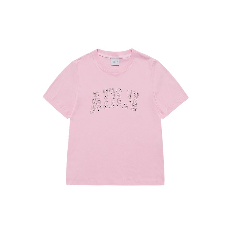 [K] ADLV LIGHT PINK CUBIC BASIC LOGO TSHIRT, 26SS-TP-SS-LG-WDC-LPK (KAV140)