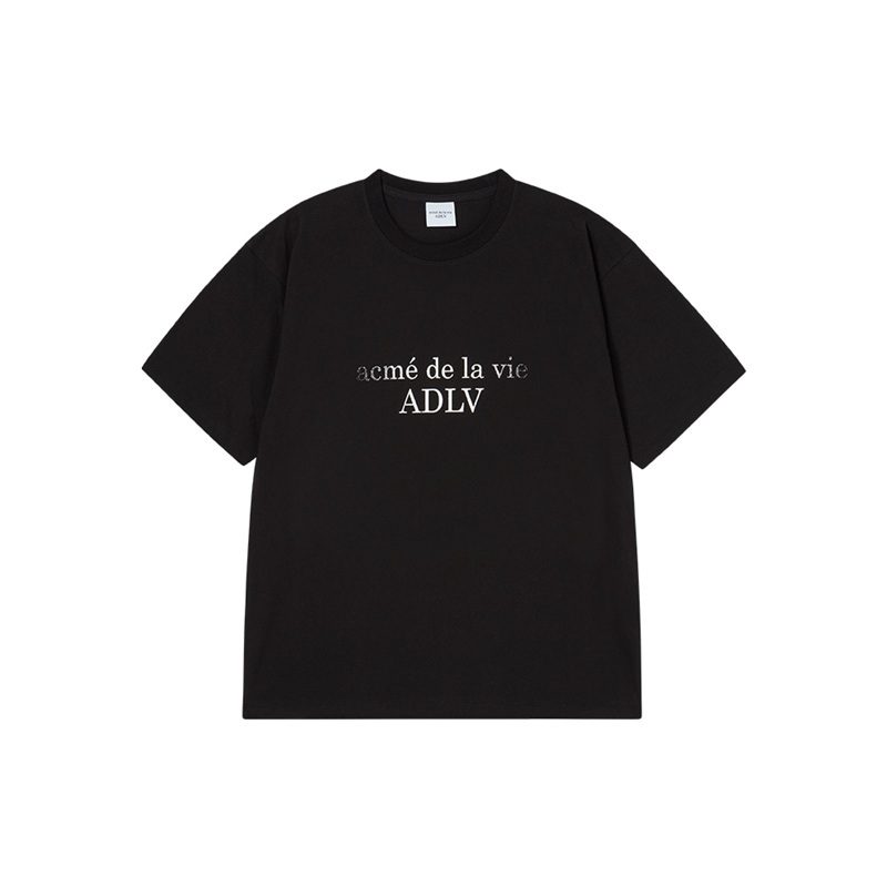 [K] ADLV CHARCOAL BLUR EFFECT SHORT SLEEVE T-SHIRT, 26SS-TP-SS-LG-DBE-CHA (KAV143)