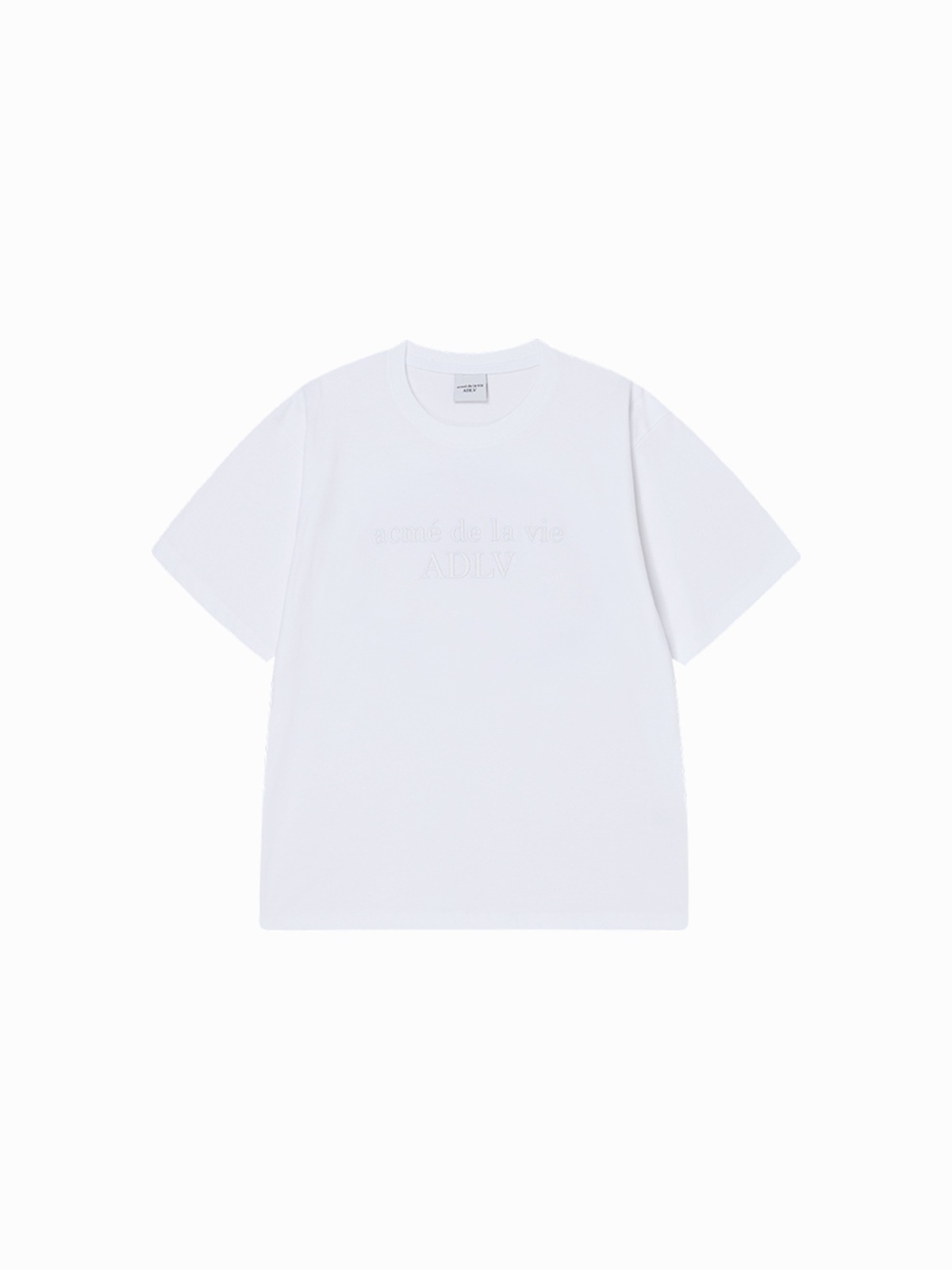 [K] ADLV WHITE CLASSIC LOGO SHORT SLEEVE T-SHIRT, 26SS-TP-SS-LG-TTS-WHT (KAV151)