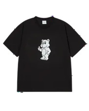 [K] ADLV BLACK BASIC AC BEAR SHORT SLEEVE T-SHIRT, 26SS-TP-SS-AW-BAT-BLK (KAV154)