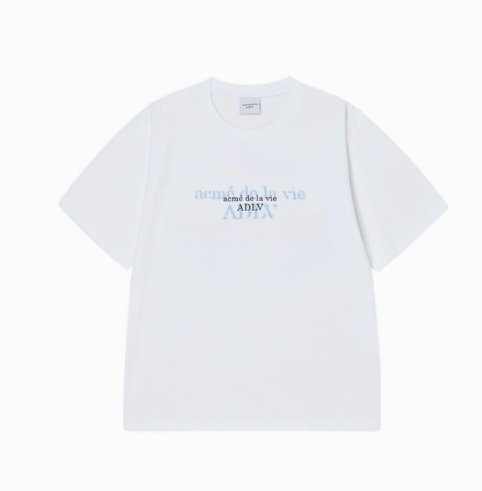 [K] ADLV WHITE CLASSIC LOGO SHORT SLEEVE T-SHIRT, 26SS-TP-SS-LG-DEF-WHT (KAV157)