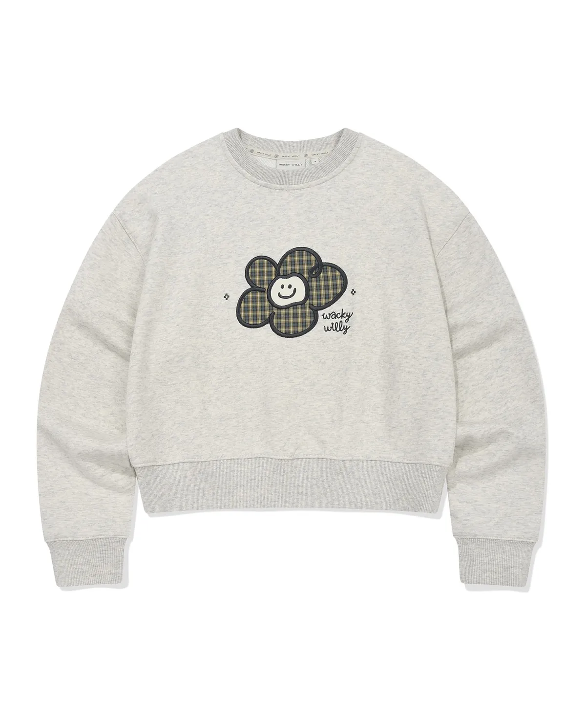 韓國｜WACKY WILLY Check Lily Cropped Sweatshirt (2 Colours)