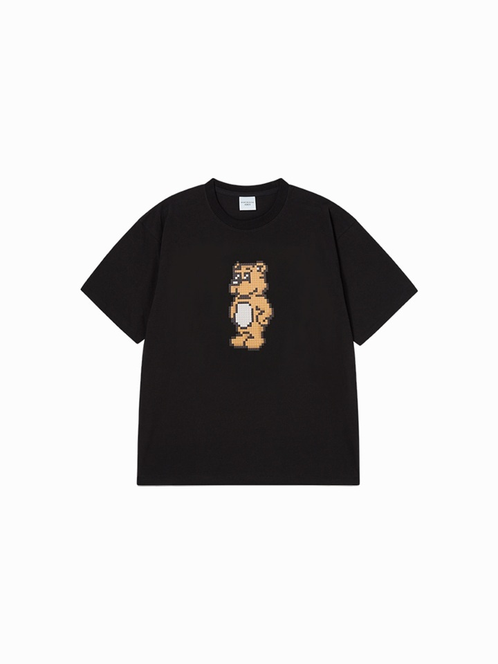 [K] ADLV BLACK BLOCK AC BEAR SHORT SLEEVE T-SHIRT, 26SS-TP-SS-AW-BKA-BLK (KAV161)