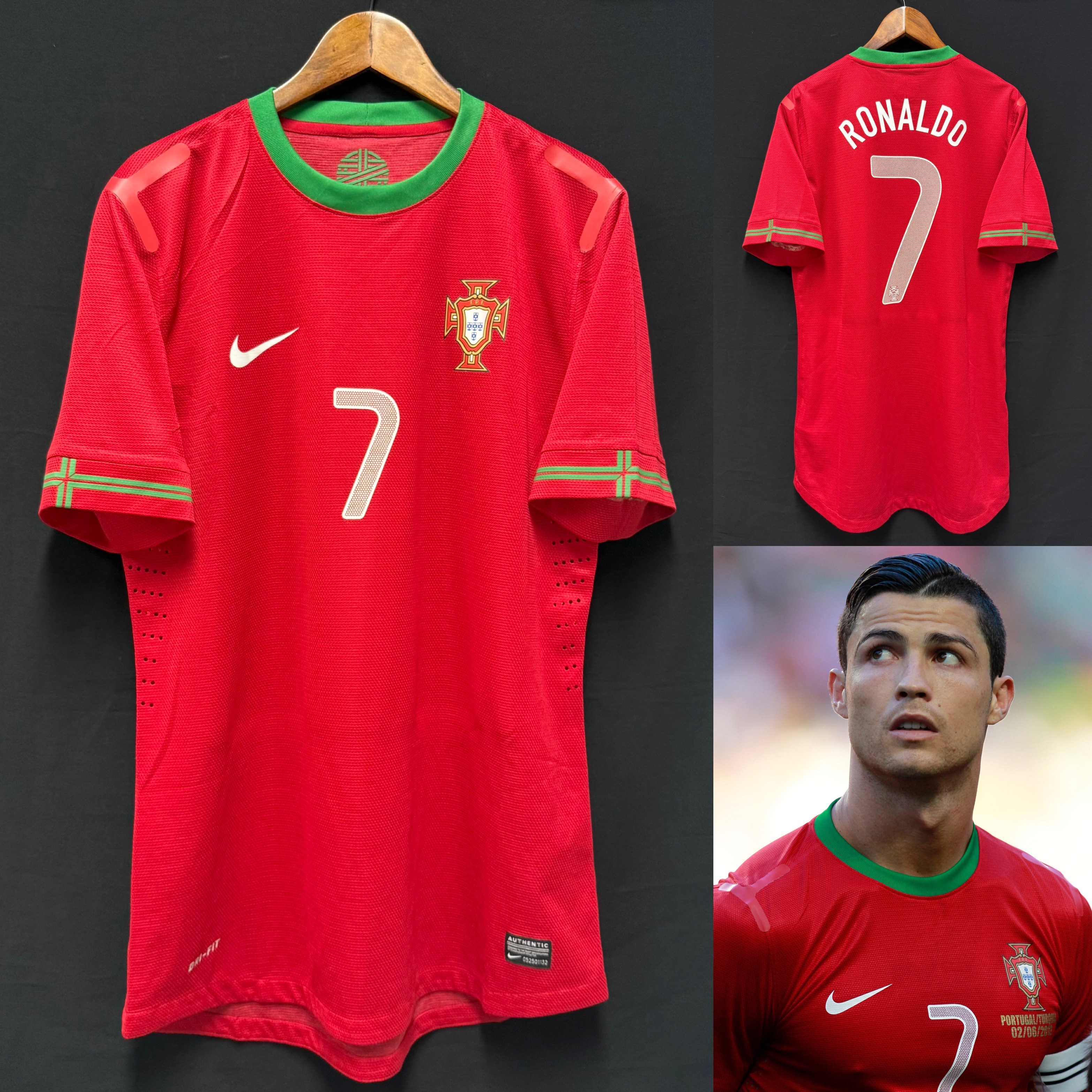 Portugal 2012 Nike Home Authentic Player Shirt #7 RONALDO