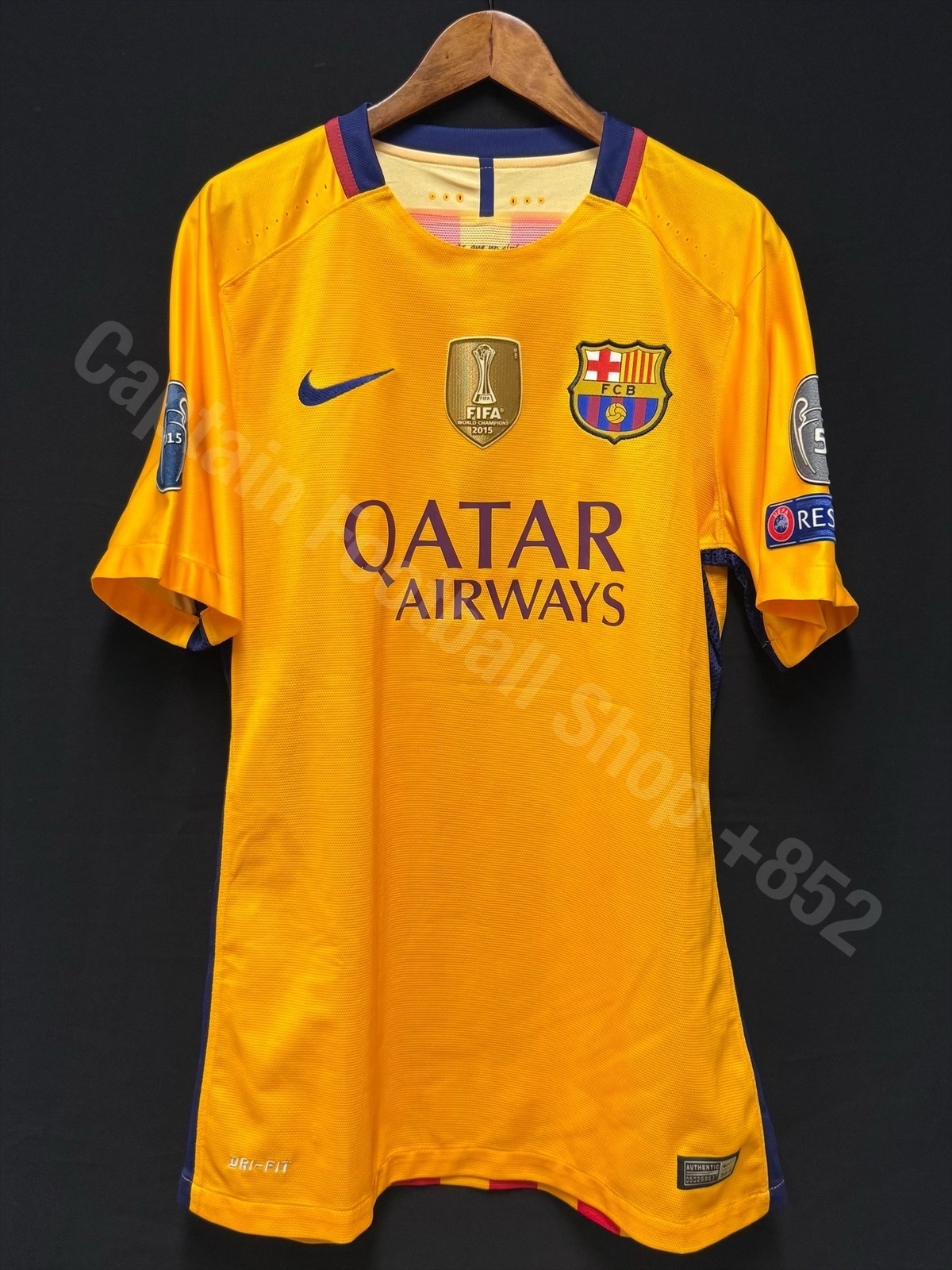 (Match Issue) FC Barcelona 2015-2016 UEFA Champions League Away Match Issue Shirt #8 A INIESTA