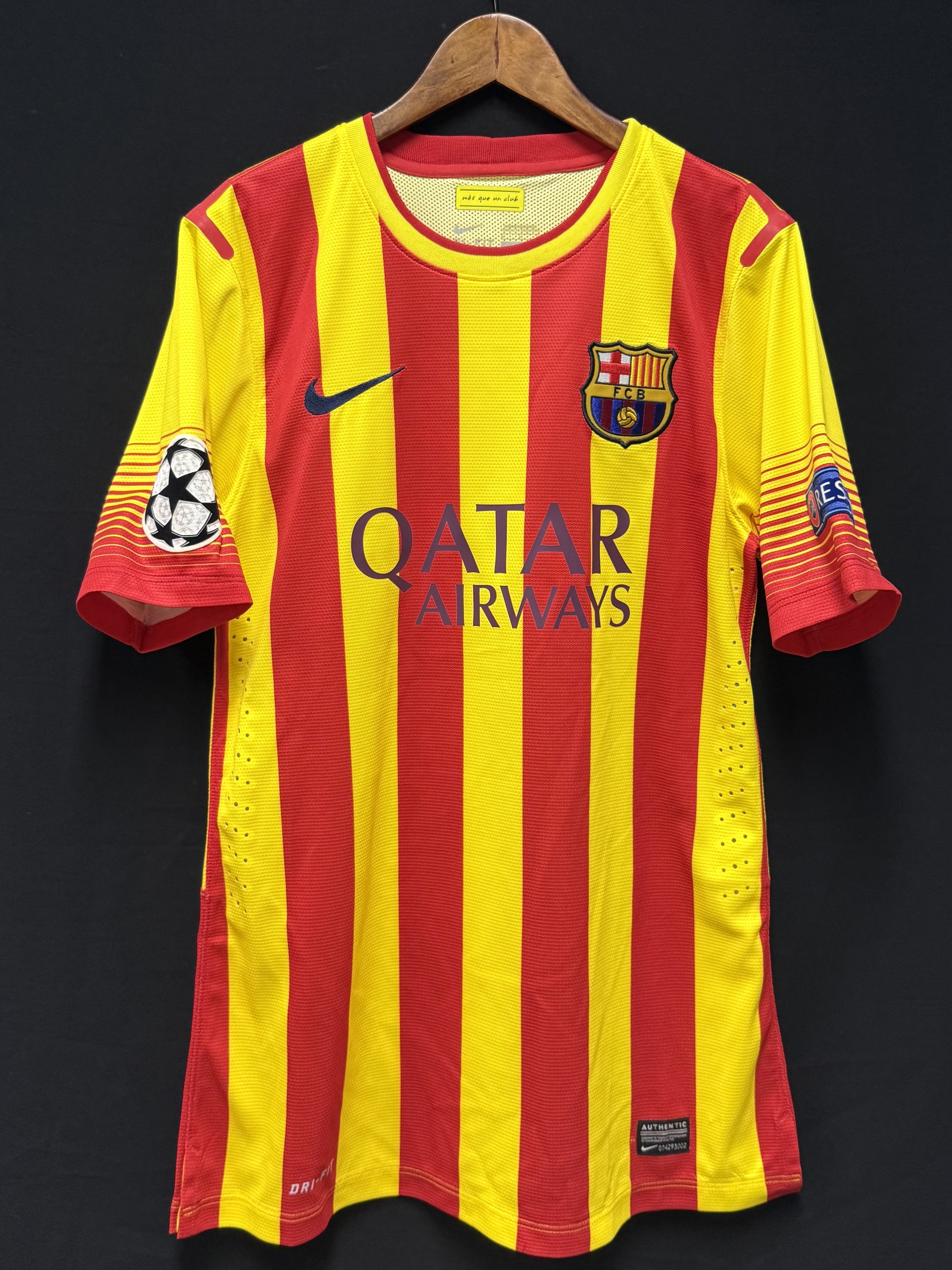 (Match Issue) FC Barcelona 2013-2014 UEFA Champions League Away Match Issue Shirt #8 A INIESTA