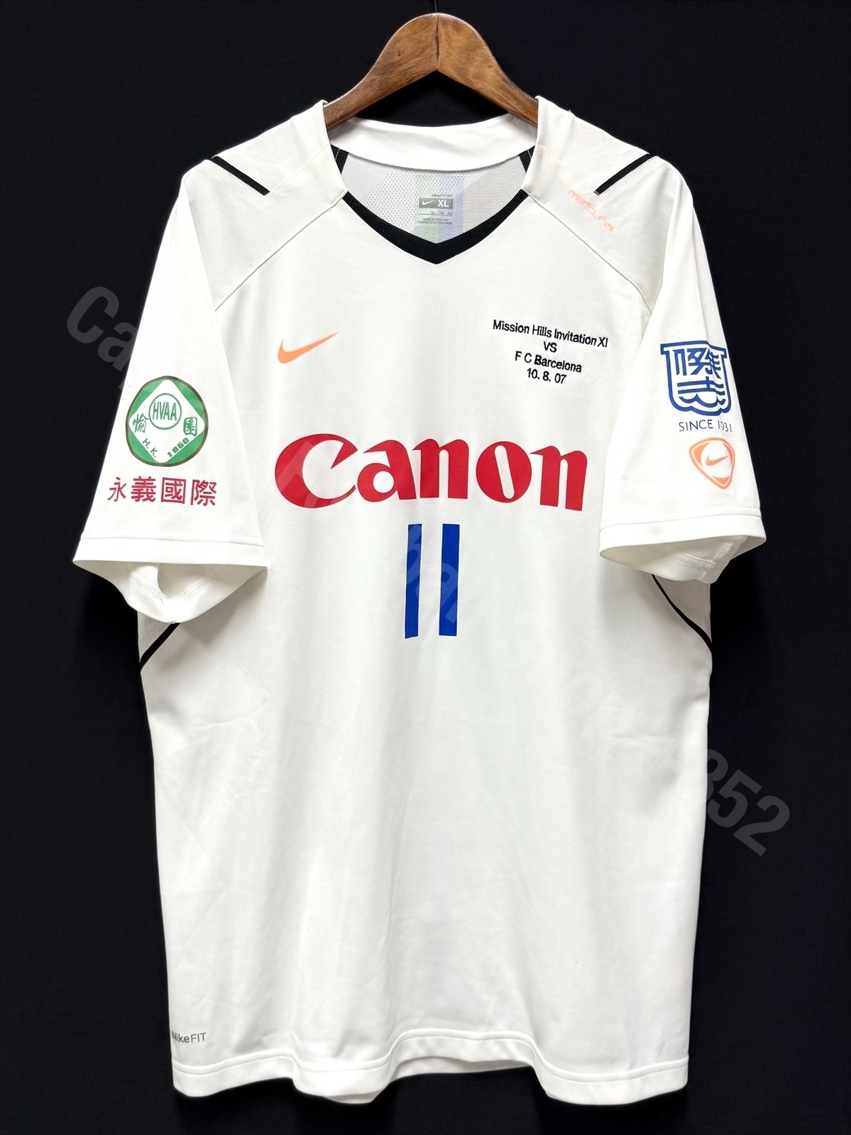 (Match Issue) Mission Hills Invitation XI vs FC Barcelona 2007 Nike Match Issue Shirt #11