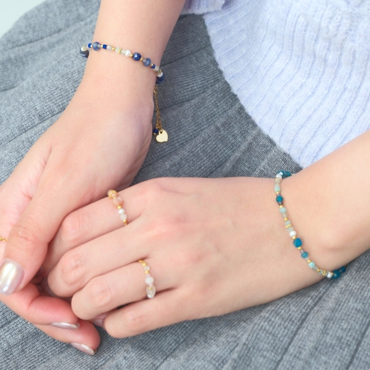 春境初綻 手鏈 湛藍初曦 深海微光 花影初晴 紫霧微綻 霧光晨曦 天然石水晶