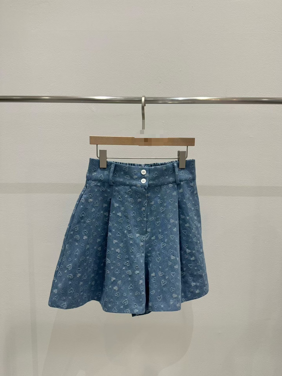 小愛心紋牛仔褲裙