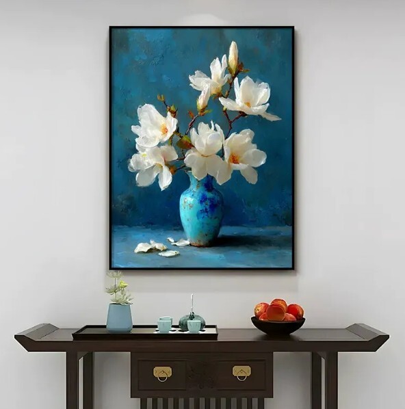 油畫- 青花瓷韻