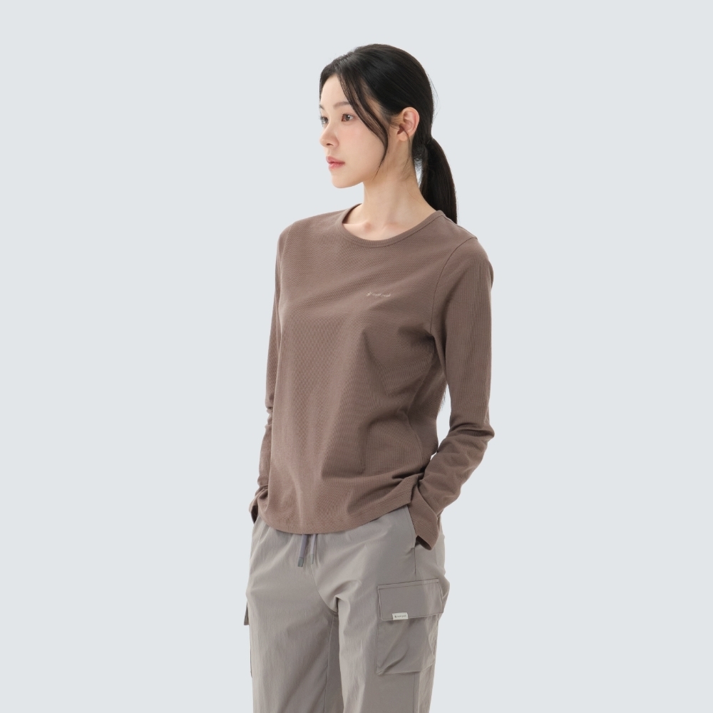 【代購】Snow Peak 女款 Sorona Cool 涼感修身坑條長袖 T-Shirt S26SWF-TL39