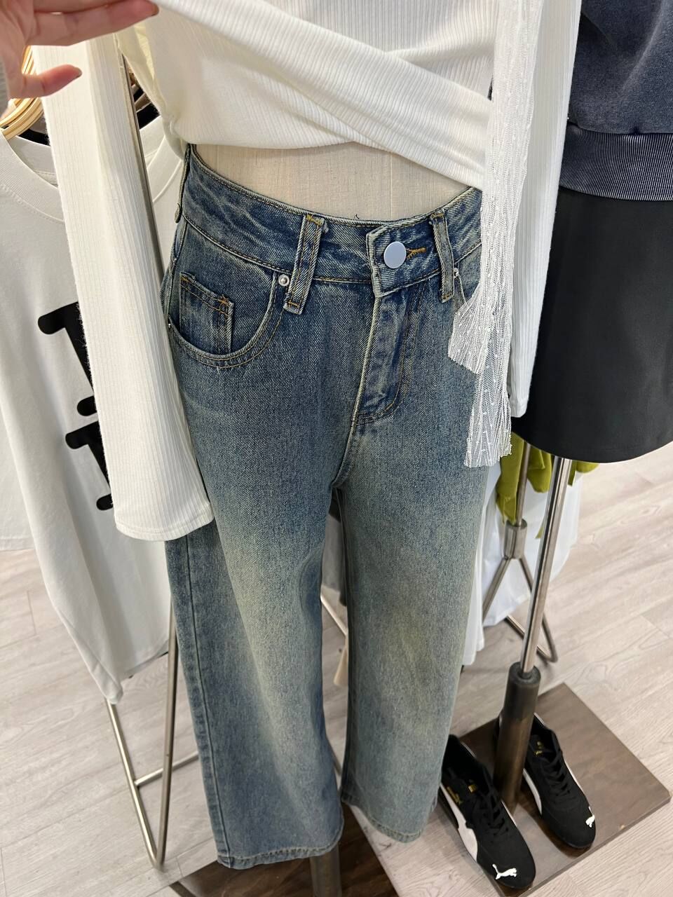 Denim Long Culotte