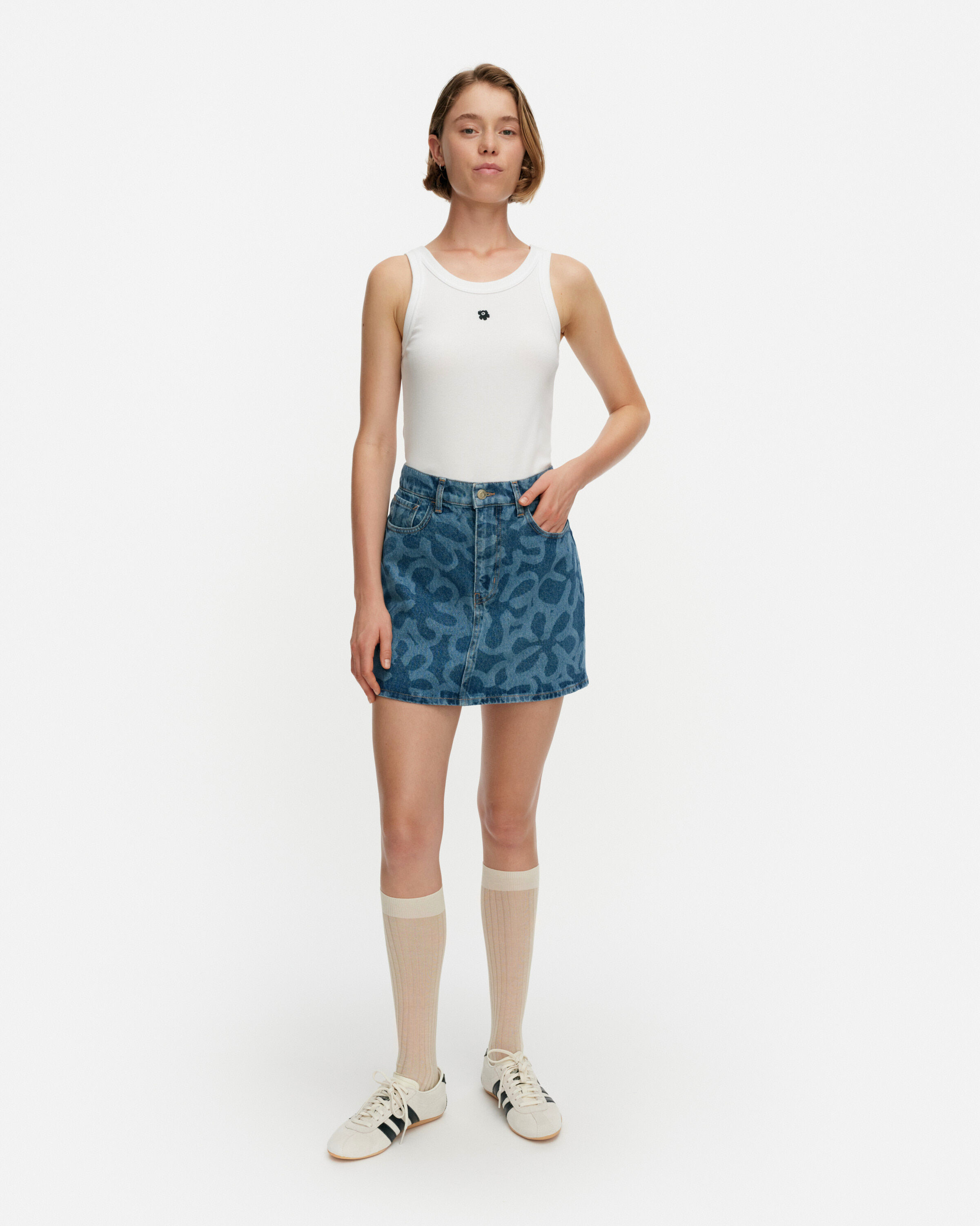 Maridenim Ruudut Kukka 牛仔短裙