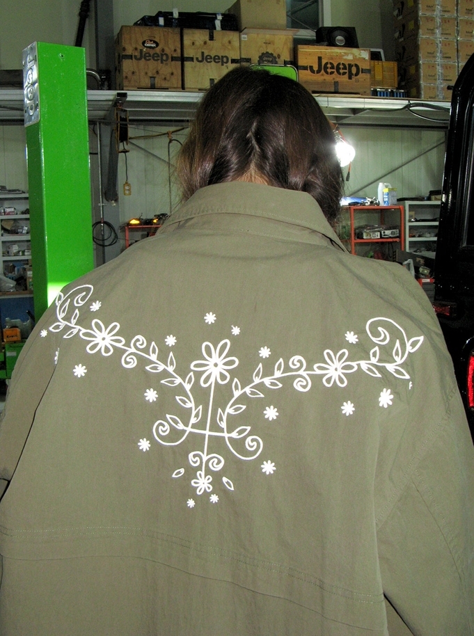 【現貨】FLOWER NEEDLEWORK SHIRTS JACKET_KHAKI