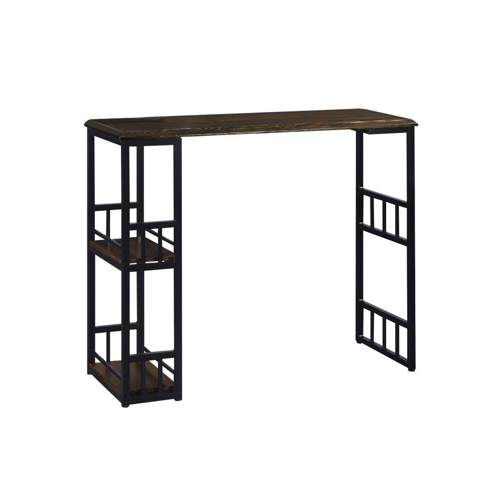 柏蒂家居-威森4尺工業風開放式收納架實木吧台桌/吧檯桌/高腳桌/休閒桌/洽談桌