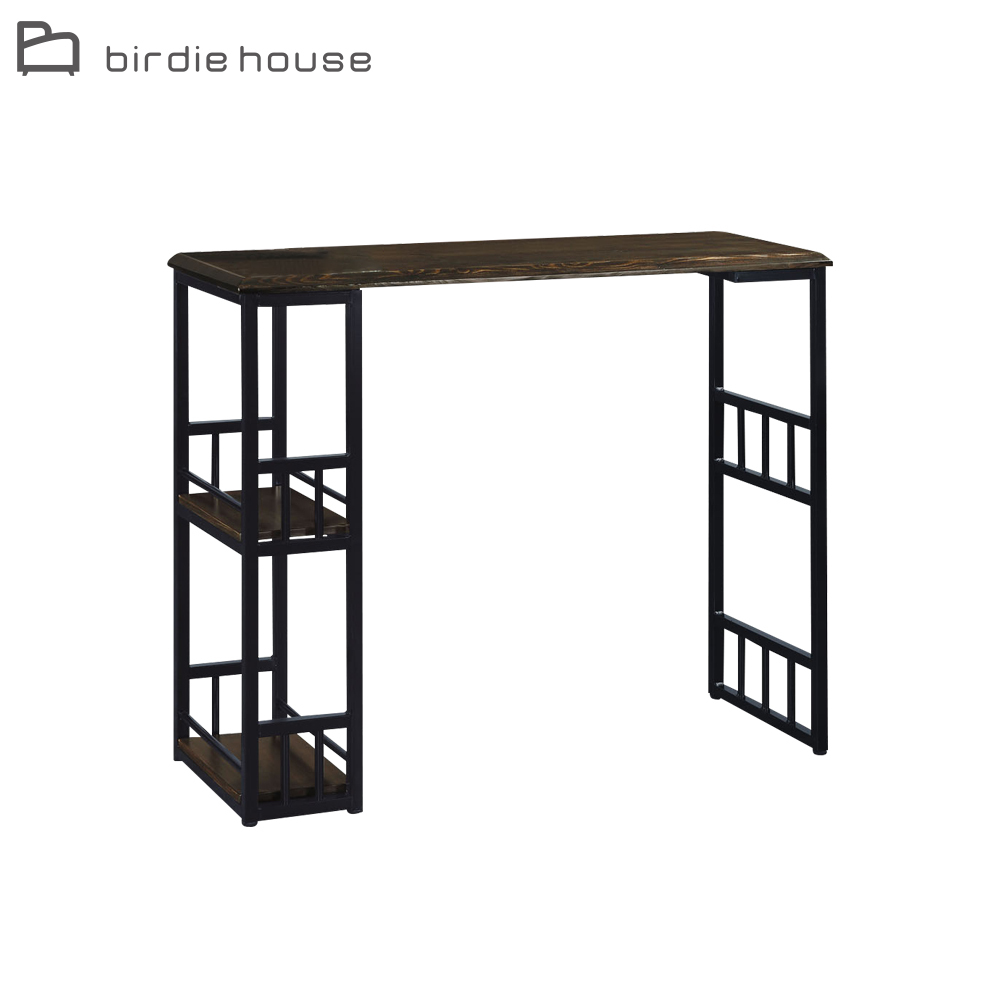 柏蒂家居-威森4尺工業風開放式收納架實木吧台桌/吧檯桌/高腳桌/休閒桌/洽談桌