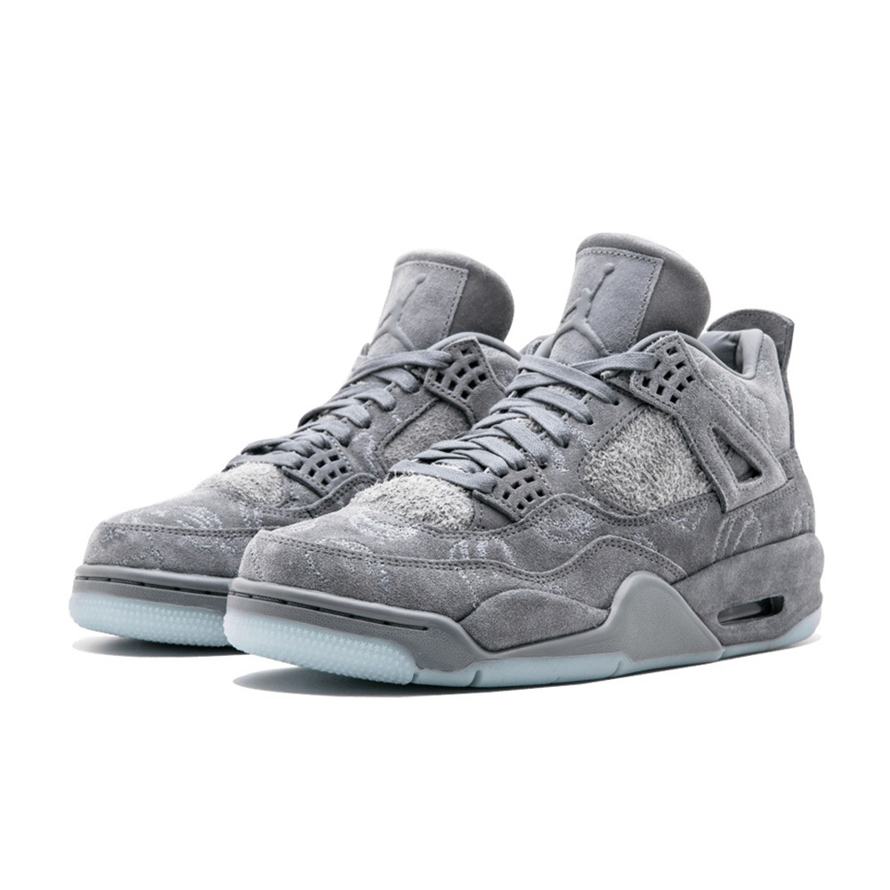 Kaws x Nike Air Jordan 4 Retro 麂皮灰 聯名 刺繡 休閒鞋 運動鞋 男鞋 930155-003