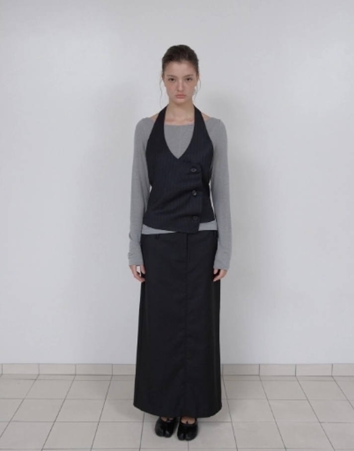 【現貨】ESSENTIAL MAXI SKIRT (BLACK)