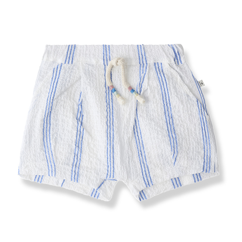 1+ in the family 綁帶條紋短褲 CONCA - ultramarine