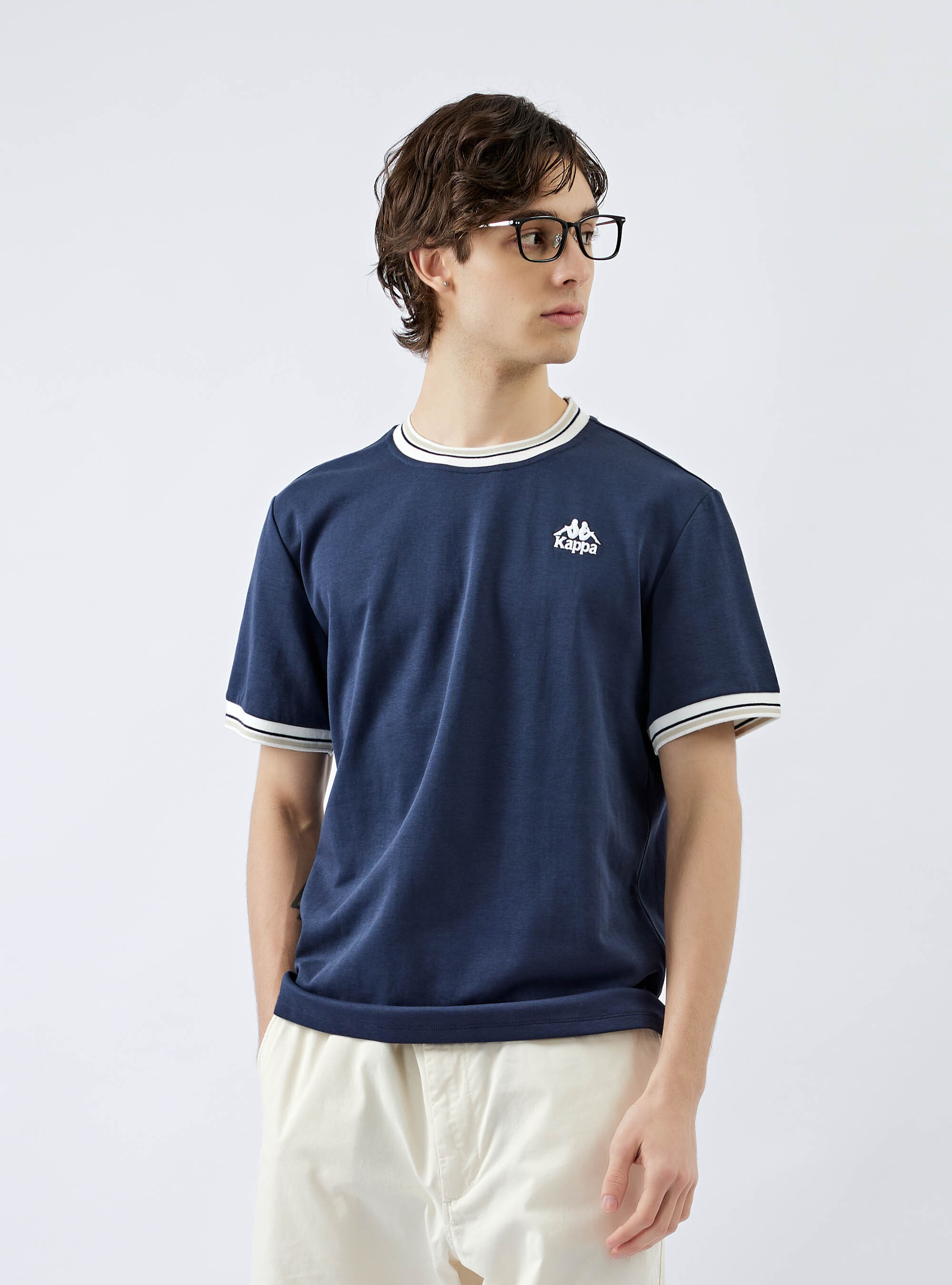 (預購) 男女適穿 領口滾邊棉質短袖T-Shirt