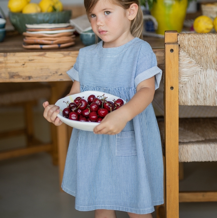 （預購）1+ in the family 雙口袋細條紋單寧洋裝 MARGALIDA - denim