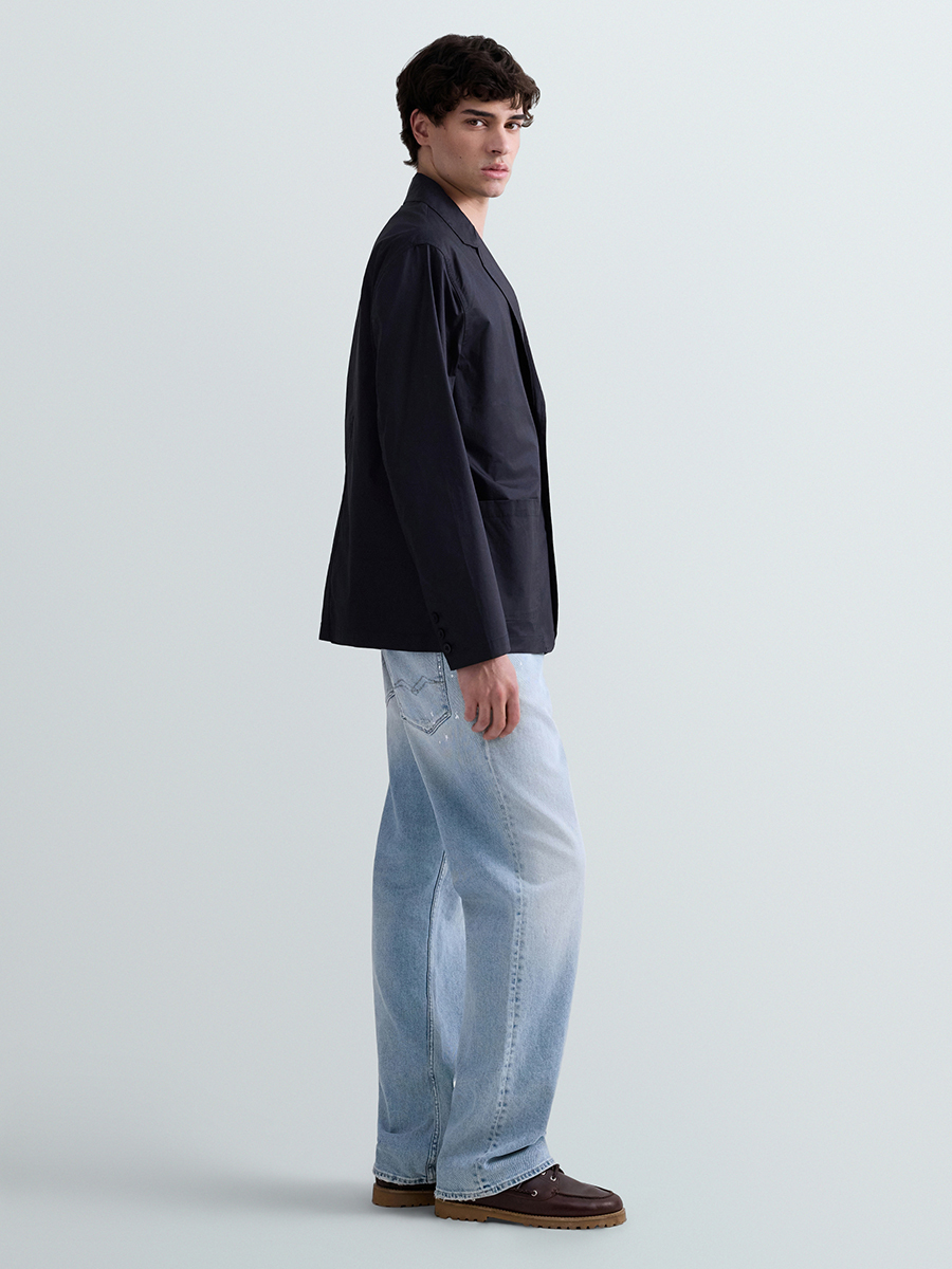 海軍藍翻領夾克