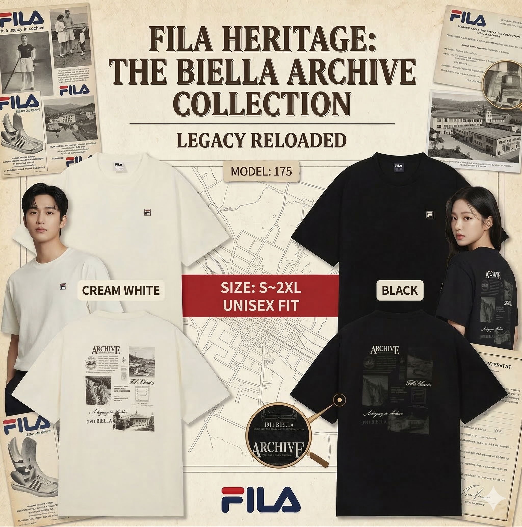 【直播】FILA LX031691 男女同款短袖上衣