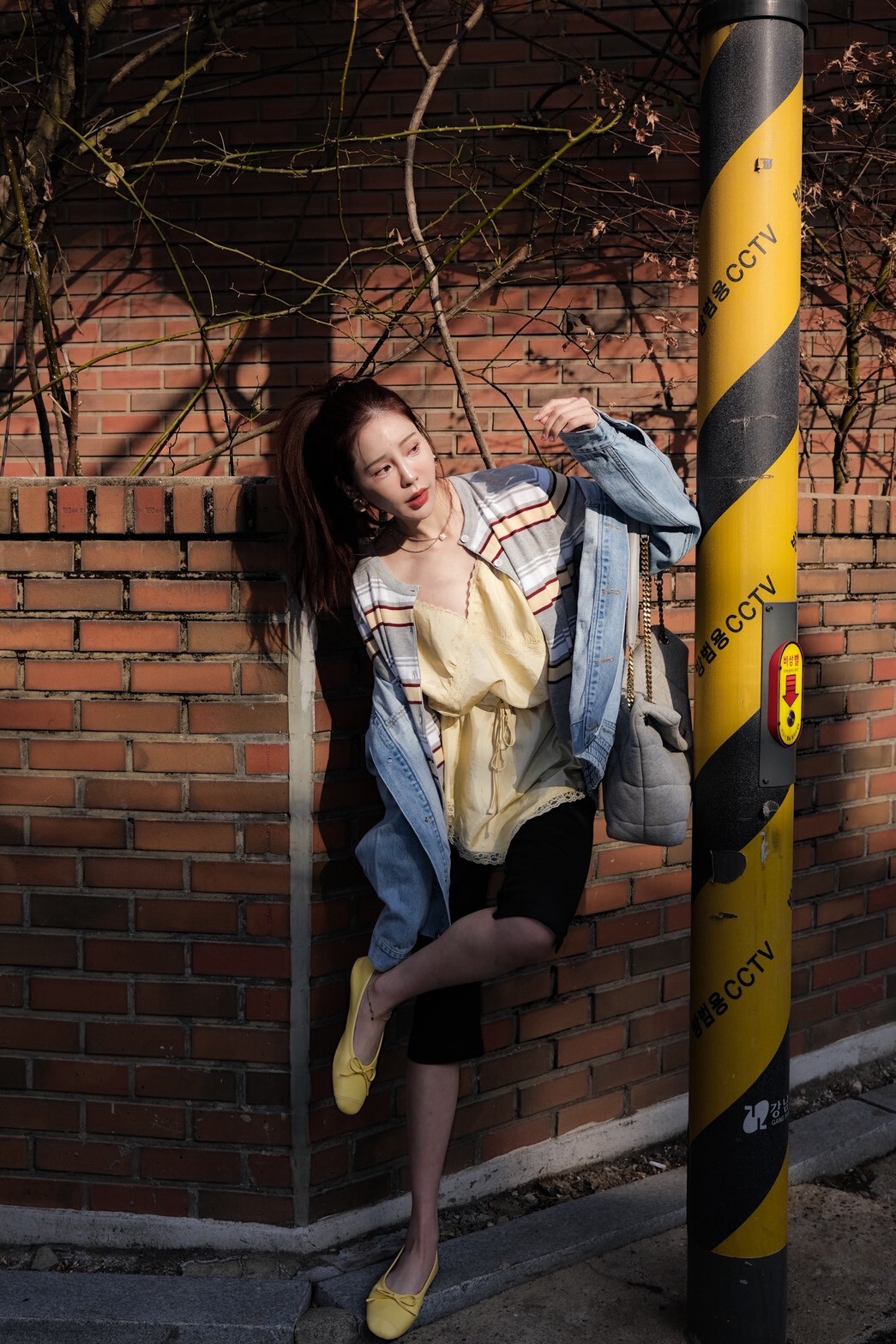 #AF11繽紛配色條紋小外套(水藍/灰/深藍)