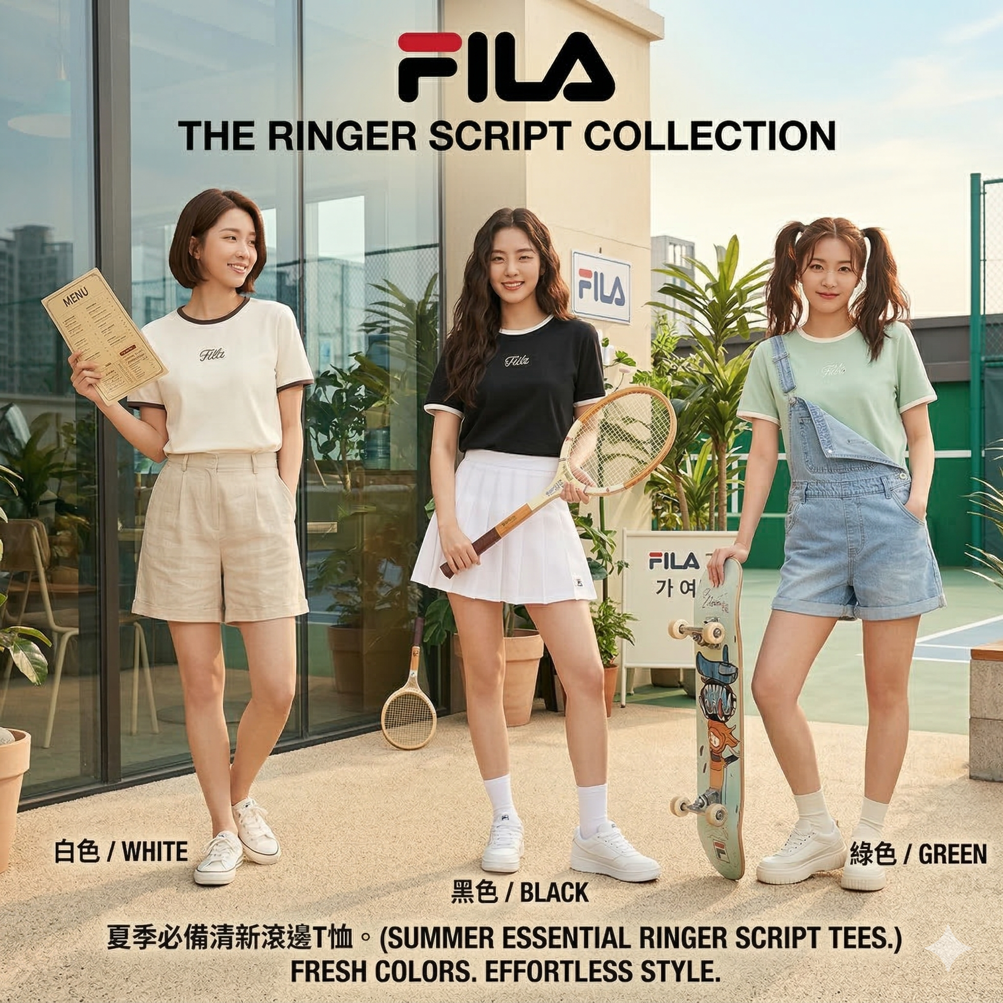【直播】FILA LX031692 女裝短款短袖上衣