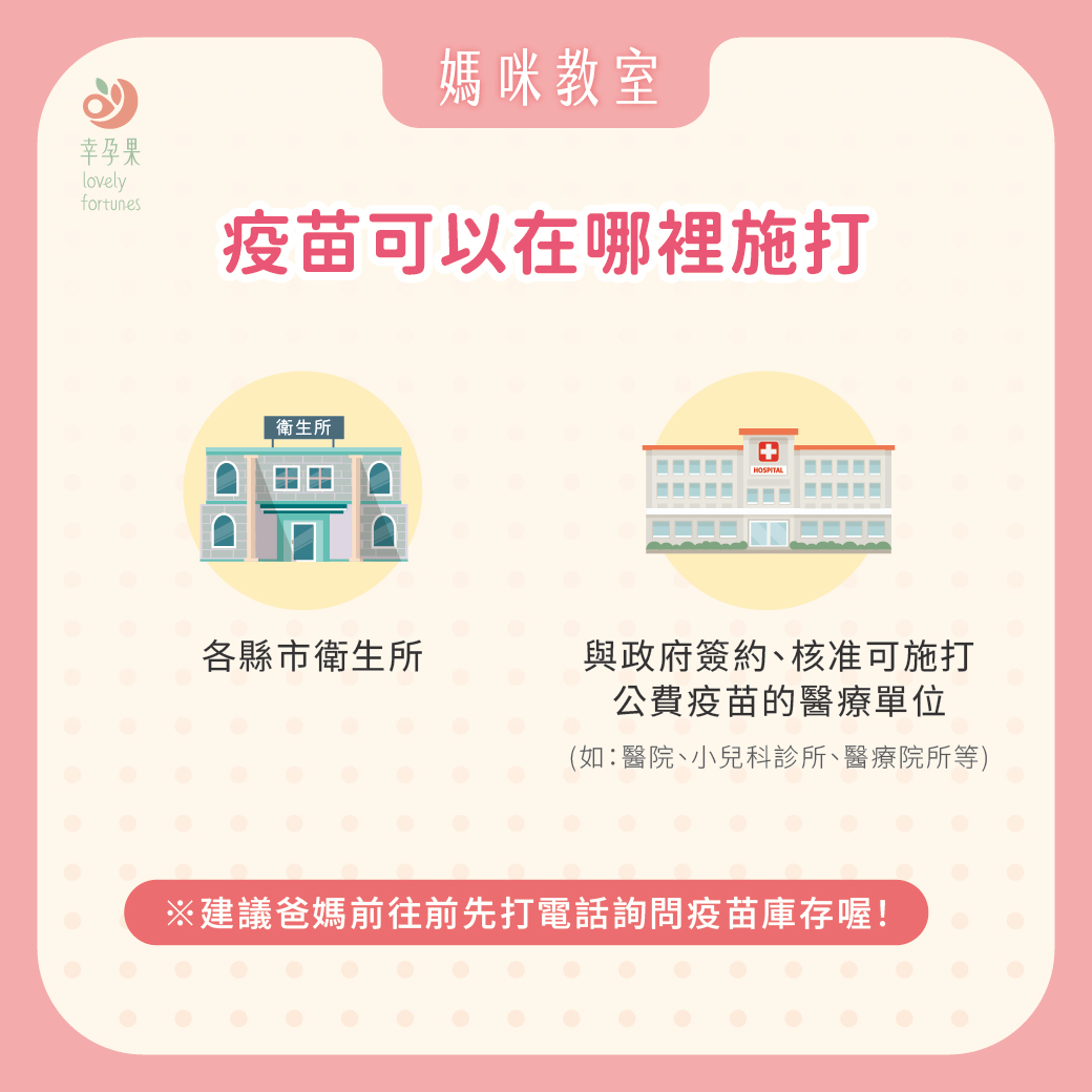 幸孕果媽咪教室 2026 年新生兒預防接種懶人包